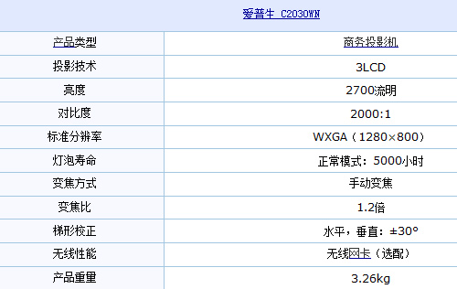 EB-C2030WNͶӰC(j)(sh)